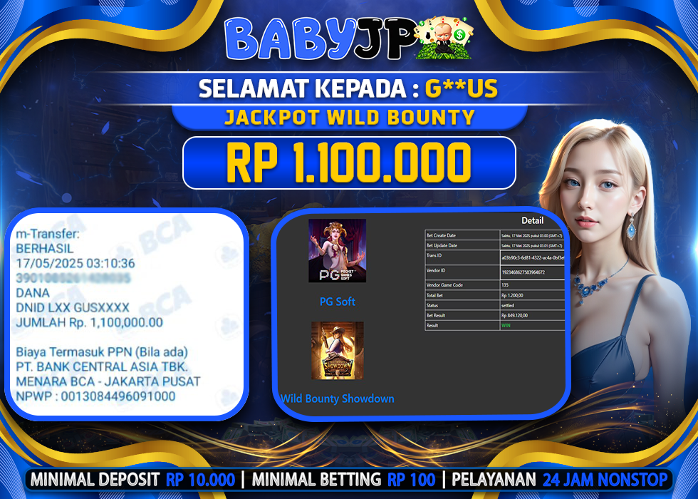 G**US JACKPOT WILD BOUNTY,-LUNAS